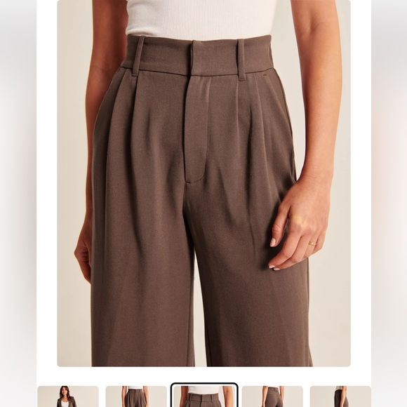 Daisy Grace high waisted mocha brown wide leg pants - Picture 3 of 3